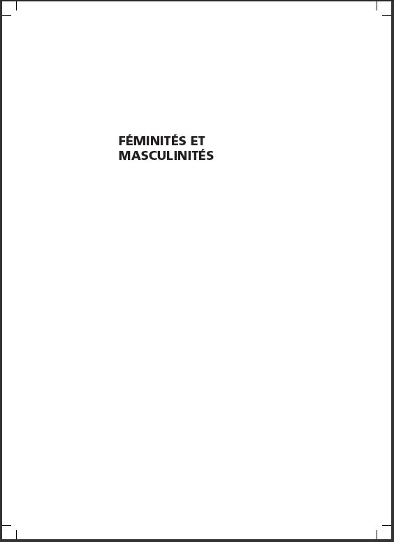 FÉMINITÉS ET MASCULINITÉS