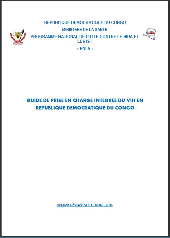 Guide de prise en charge integree du vih en republique democratique du congo